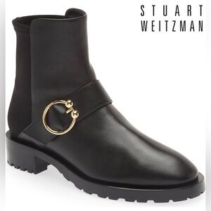 STUART WEITZMAN Luxering leather & neoprene ankle boots casual outdoor vacation